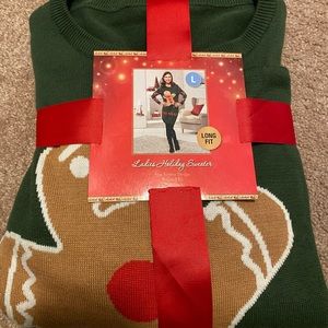 Women Christmas Sweater Dress Holidays/Ugly Sweater Size L NWT.